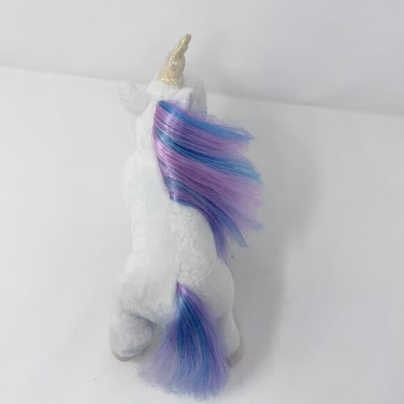 New Adventures White Unicorn Blue Purple Mane and Tail Iridescent Horn Hooves - Picture 7 of 10